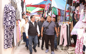 Impulsa diputado Pável Gaspar obras comunitarias y atiende necesidades de comerciantes de la Mixteca poblana